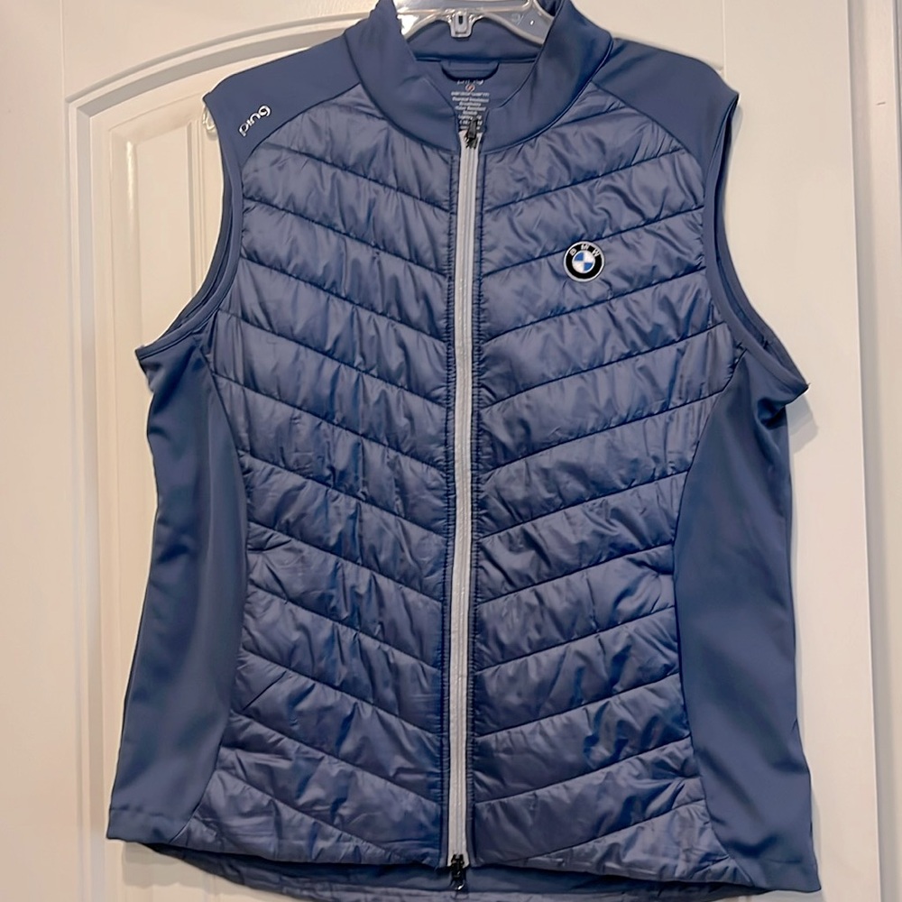 Ping Sensorwarm Women’s Golf Vest BMW Embroidered Blue Grey 12
